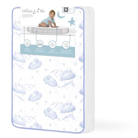 Dream On Me 2-In-1 Breathable 3" Spring Coil Mini/Portable Crib Mattress