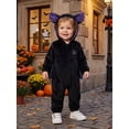 thumbnail image 6 of RUINIXCW Baby Boy Bat Halloween Zipper Hooded Romper Cosplay for Christmas Holiday Outfit, 6 of 8