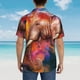 thumbnail image 4 of Balery Oil Paintings of Elephants Camisas hawaianas de manga corta para hombre, camisas playeras de corte holgado, camisas de vacaciones con botones,Large, 4 of 7