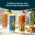 thumbnail image 4 of Libbey Zombie Blue Glass Tumbler Set, Vintage-Style Tiki Drinking Glasses Set of 4, Exotic, Tall Drinking Glass Cups for Backyard Luau or Pool Party, 4 of 6