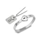 thumbnail image 1 of Minnieouse Pareja cerradura y llave collar de acero corazón joyería Kit ceremonia fiesta banquete romántico colgante joyería conjunto regalo Ropa, zapatos y accesorios Miscelánea Plata Minnieouse AP012152-02B, 1 of 6