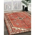 thumbnail image 3 of Ahgly Company Machine Washable Indoor Round Traditional Tangerine Pink Area Rugs, 4' Round, 3 of 7