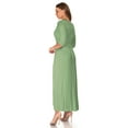 thumbnail image 4 of SR Women's Casual Wrap Floor Length Maxi Dress, 5X, Sage, 4 of 5