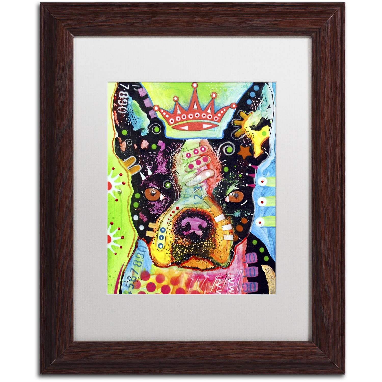 Trademark Fine Art 'Blue Dog With Apple' Canvas Art by Daniel