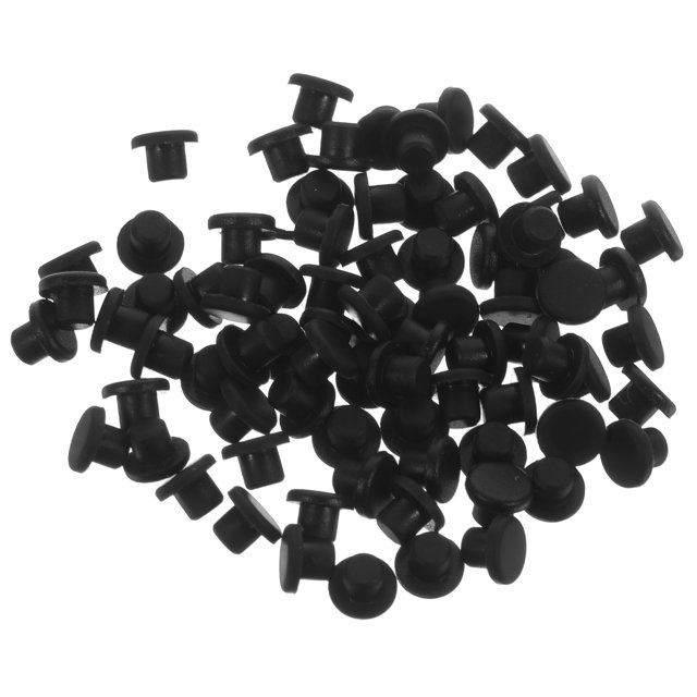 unbranded 100Ud Tapones Negros De Silicona Para Orificios De Muebles Con Instalación Fácil Y Duradera