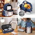 thumbnail image 5 of Yspwyqan 4 Piece Boys Backpack Set, 17" Large Baseball Dark Blue Ice Cream Drip Kids Backpack Set with Lunch Bag, Pencil Case and Water Bottle Bag, for Boys Ages 8-15 Elementary School, 5 of 7