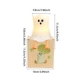 thumbnail image 2 of Halloween Ghost Night Light Warm Glow LED Tabletop Decoration for Home Decor, Cute Ghost Statue for Bedroom Living Room Shelf, Festive Holiday Party Gift, 2 of 5