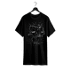 thumbnail image 1 of edgy 3D Skull Print T-Shirt For Men Black Crew Neck Short Sleeve Top Polyester Blend Machine Washable Summer Fashion everyday Casualwear Stretchy Fit, 1 of 6