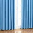 thumbnail image 3 of WRITWAA 1Pack Thermal Insulated Drapes Blue Rectangular Textured Grommet Curtains for Homeowners 100x98in, 3 of 8