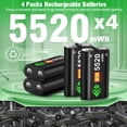 thumbnail image 2 of Charger Station Compatible with Xbox Controllers with 4 x5520mWh Rechargeable Battery Pack for X1/X-Series X Controller-Black, 2 of 5