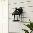 thumbnail image 2 of LuxenHome Black with Gold Metal Outdoor Wall Light, 2 of 8