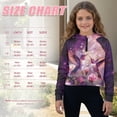 thumbnail image 7 of Xoenoiee Hummingbird Rose Flower Print Half Zip Hoodies for Girls Kids Loose Fit Lightweight Hiking Sportswear Oversized Sweatshirt Fashion Clothes Tops with Pocket, Size 7-8 Years, 7 of 7