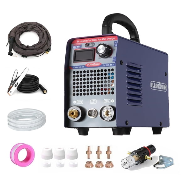 CUT50 Plasma Cutter Machine,50Amp Dual Voltage 110V/220V IGBT Inverter 1/2 Inch Clean Cuts, Portable Air Plasma Cutting Machine,LED Digital Display Fit DIY Friendly