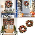 thumbnail image 2 of Pet Friendly Plastic Festives Wreath With Peonies and Pumpkins Detail, 2 of 13