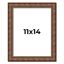 11x14 Dark Brown Bamboo Real Wood Picture Frame Width 1.5 inches | Interior Frame Depth 0.5 inches