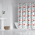 thumbnail image 2 of Pioneer Flower Floral Print Pattern Shower Curtain 72"x84", Bathroom Decorative Shower Curtain Set with 12 Hooks, Waterproof Washable, 2 of 6