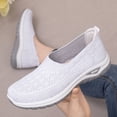thumbnail image 5 of KEVCHE Woven Orthopedic Shoes, Womens Breathable Mesh Up Stretch Platform Sneakers with Arch Support, Slip On Light Air Cushion Walking Shoes for Diabetic Comfort and Gym Use, 5 of 8
