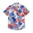 thumbnail image 5 of Youpwaven Men's 4th of July Patriotic Shirt, Retro Artistic Overlapping Flags Print Button Up, USA 250 Years Independence Day Summer Casual Shirt, 5 of 6