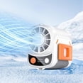 thumbnail image 2 of Smart Ice Cooling Wearable Turbo Fan, Hands-Free Personal Neck Fan, 5 Speeds Cli-On Waist Fan with LED Light, 2 of 5