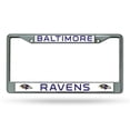 thumbnail image 1 of Rico Industries FC0705 Chrome License Plate Frame - Baltimore Ravens, 1 of 1