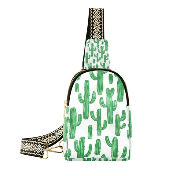 FORMRS Womens Crossbody Sling Bag Travel Daypack Shoulder Chest Backpack, Cactus Pattern