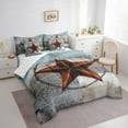 thumbnail image 3 of Manfei Vintage Texas Star Twin Bedding Sets 7-Piece for Kids Children Teens,Western Theme Bedding Comforter Set Microfiber,Lodge Cabin Breathable Sheet Sets,Lightweight Room Decor,Reversible, 3 of 8