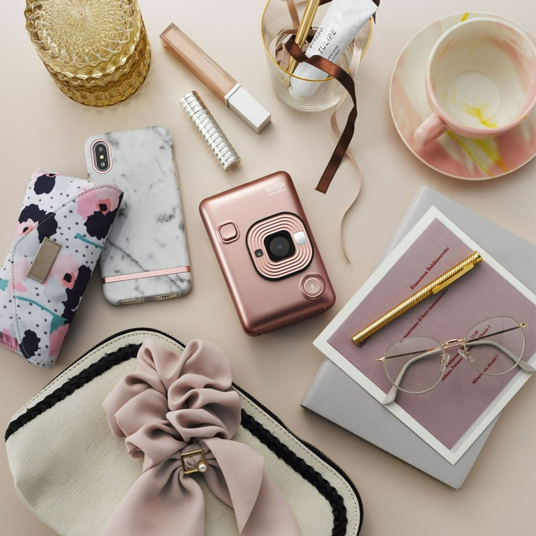 FUJIFILM INSTAX Mini LiPlay Hybrid Instant Camera (Blush Gold) +