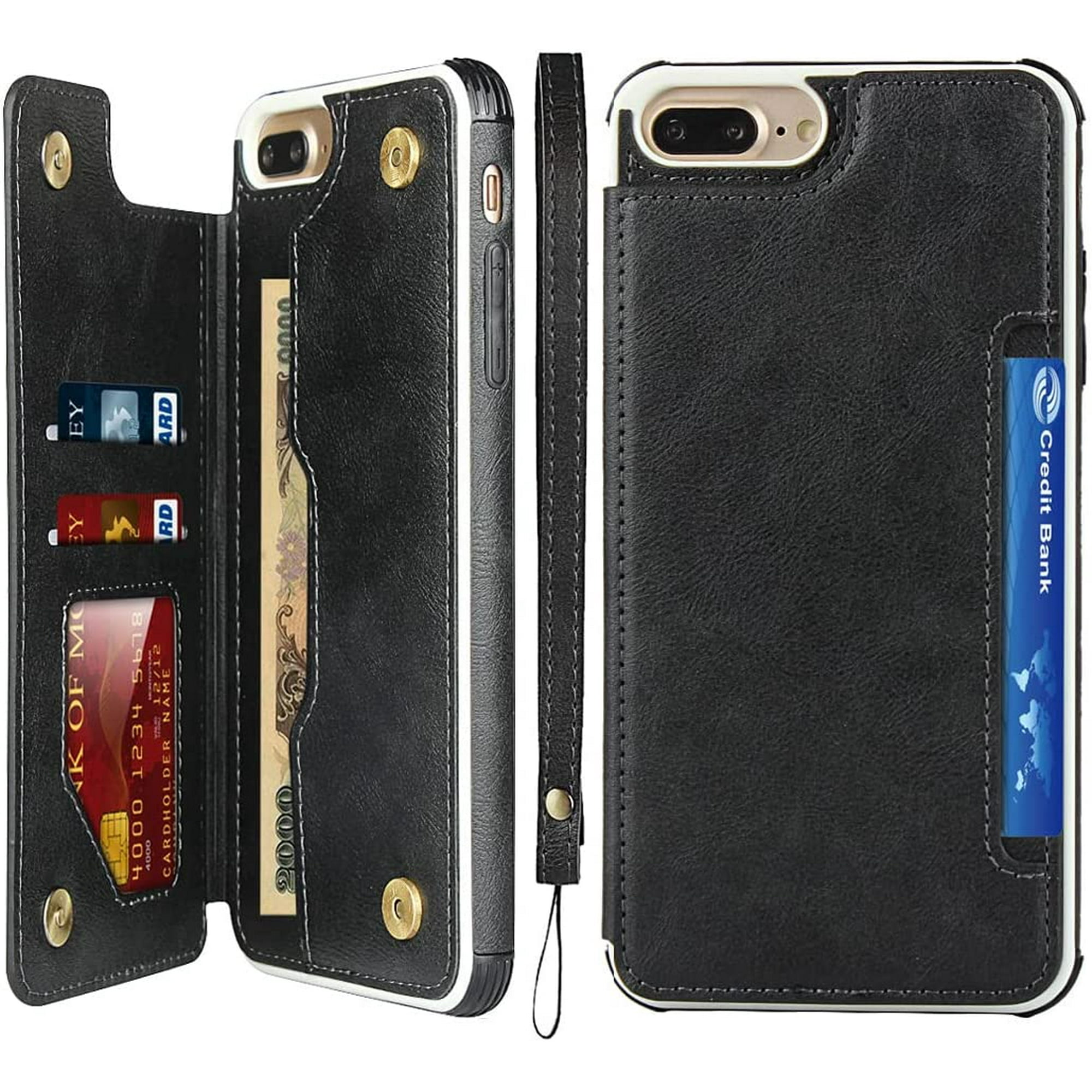 iPhone 6 6s Plus/7 Plus/ 8 Plus Case, Wallet Holder Case [4 Slots