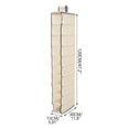 thumbnail image 3 of CuiLiyq 10 Layer Hanging Shoe Storage Bag, with Steel Frame for Closet Wardrobe Organizer, Fabric Shelves for Shoes Clothes Toys, for Bedroom Dormitory Laundry, Home Organization (Beige), 3 of 6