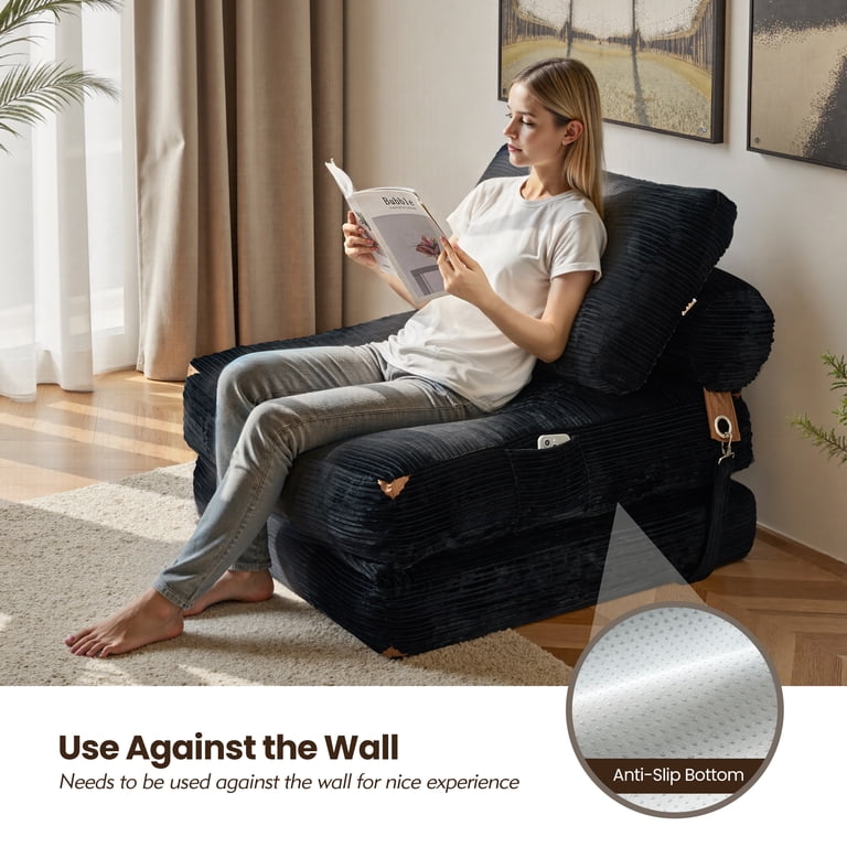 Ovios Folding Sofa Bed Convertible Futon Chair Bed Sleeper Comfy