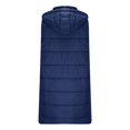 thumbnail image 4 of Women's 2025 Solid Color Hooded Puffer Vest, Mid-Length Quilted Sleeveless Jacket with Zip Front, Plus Size Warm Winter Outerwear, Long Cotton Vest for Women with Attached Hood Dark Blue L, 4 of 8