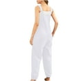 thumbnail image 5 of yillto Womens Summer Jumpsuit Pant Sleeveless Cotton Linen Baggy Capri Romper Jumpsuits with Pockets, 5 of 5