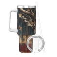 thumbnail image 2 of Fotbe American Flag Deer Art Pattern 40oz Ice Bully With Handle And Straw Stainless Steel Vacuum Insulated Cup And 2 In 1 Straw Lid, 2 of 8