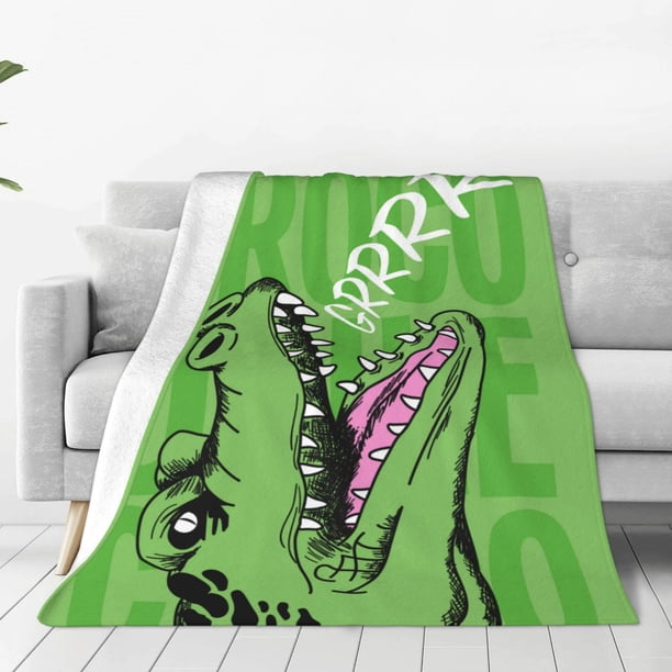Balery CROCODILE HEAD Manta de Felpa Suave y Acogedora – Cobija de Franela Aterciopelada para Cama, Lavable y Cálida para Sofá, Mascotas, Transpirable-60"x50"