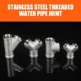 thumbnail image 7 of BIBABLYKE Stainless Steel Tube Pipe Fittings Y Shaped Tees 45 Degree Oblique Joint for Gas Water Systems Kitchen Garden Irrigation, 7 of 7