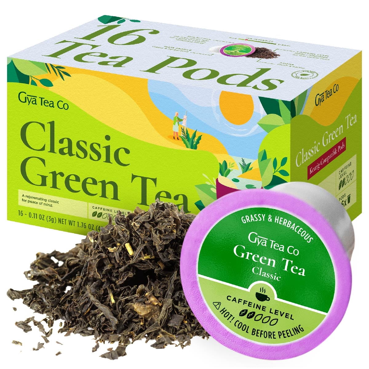 TAZO, K-Cup Zen Green Tea 22 Count, Green Tea with Lemon Verbena