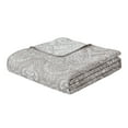 thumbnail image 3 of Ojai Medallion Stripe Taupe 3-Piece All-Season Soft Woven Matelasse Jacquard Reversible Cotton Blend Quilt Set - King, 3 of 5