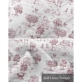 thumbnail image 6 of Countryside Landscape Linen Curtain Valance for Bedroom/Bathroom/Kitchen/Office/Living/Dining Room Windows,Farmhouse Rustic Cottage Red Brown Pocket Topper Drapes Decorative Cafe Drapery Panel 42x12, 6 of 6