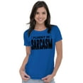 thumbnail image 4 of Fluent in Sarcasm Funny Attitude Womens Slim Fit Graphic Tee Brisco Brands L, 4 of 5