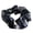 Black, variant on Xirurus Elastic Soft Gauze Daisy Pattern Large Intestine Hair Bands Scrunchies for Women and Girls, Green, Everyday Fashion Hair Accessories for Ponytail, 1 Count, 14.00 inches / 35.5 cm Pack