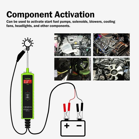 ,Tester Car Tester With Function Lcd Function Lcd Display Circuit Tester Lcd Display Component Tester 6-30v 6-30v With Locate Tester Eryue P60 Saante P60 Motive Qisuo