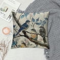thumbnail image 2 of PRATYUS  Vintage Birds Bule Pillow Covers Farmhouse Floral Outdoor Decorative Cushion Pillow Covers，Both Sides Printed Square Throw Pillow Covers for Couch Bed Sofa 22x22in, 2 of 5