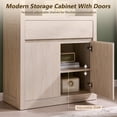 thumbnail image 7 of Aitjunz 71'' Tall Kitchen Storage Cabinet with Door and Drawer, Wooden Pantry Cabinet w/ Open Shelf and Adjustable Shelf, 5 -Tier Large Cabinet w/ Cured Profile Design for Dining Room, 7 of 7