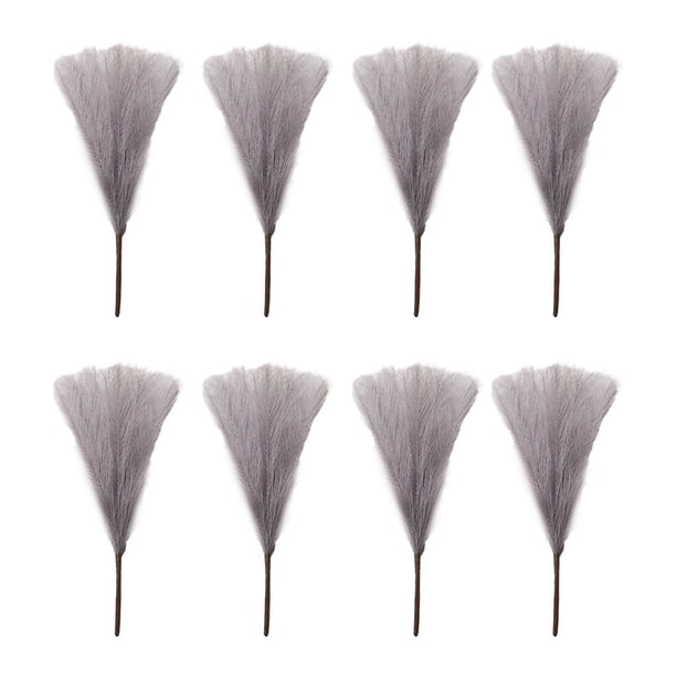 Hierbas de pampa artificiales Bewildely 8x Gris degradado 45 cm