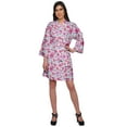 thumbnail image 1 of Moomaya Short Robe For Women Plus Size Printed Cotton Robe Lightweight Nightwear, 1 of 6