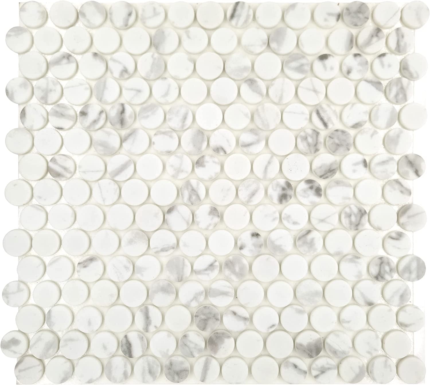 Sunwings Peel and Stick Backsplash Tile in Penny round for Kitchen Bathroom Fireplace (10 Tiles