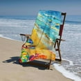thumbnail image 4 of PHYHOO Beach Towel, Seascape Top View Printed Microfiber Sand Free Pool Towel Lightweight Oversized Quick Dry Absorbent Compact Travel Must Have for The Swimming Summer Cruise Ship Essentials 30x60in, 4 of 8