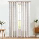thumbnail image 2 of Cortinas jinchan Boho de rayas, largo 213 cm, 2 paneles azul, 2 of 9