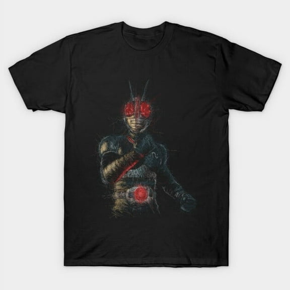 Kamen Rider Black RX Scribble Art Funny Japanese Tokusatsu Retro Art Graphic G1484 T-Shirt, for men and women, Up to Size 5XL