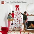 thumbnail image 6 of Best Choice Products Artificial Christmas Tree, 7.5ft Premium Unlit Pine Design, Dense Branches  w/Easy Assembly - White, 6 of 10